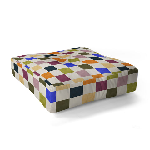 Avenie Modern Craft Harlequin Check Floor Pillow Square