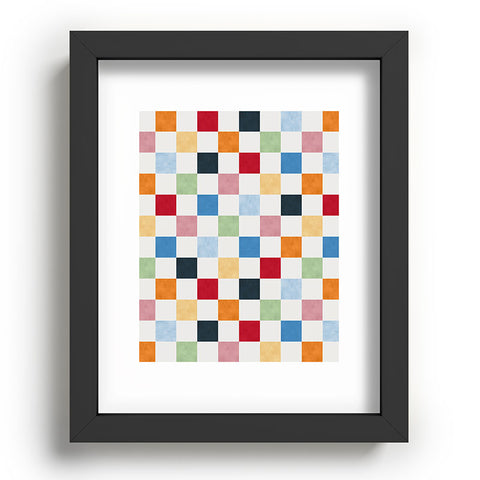 Avenie Modern Craft Harlequin Check I Recessed Framing Rectangle