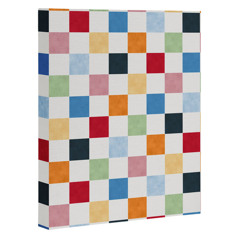 Avenie Modern Craft Harlequin Check I Art Canvas