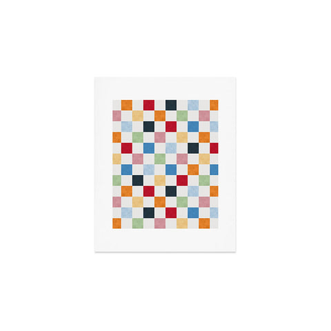 Avenie Modern Craft Harlequin Check I Art Print