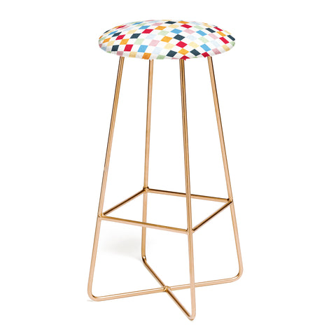Avenie Modern Craft Harlequin Check I Bar Stool