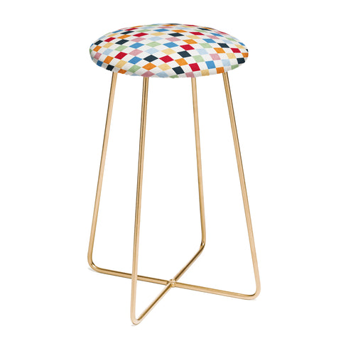 Avenie Modern Craft Harlequin Check I Counter Stool