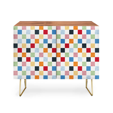 Avenie Modern Craft Harlequin Check I Credenza