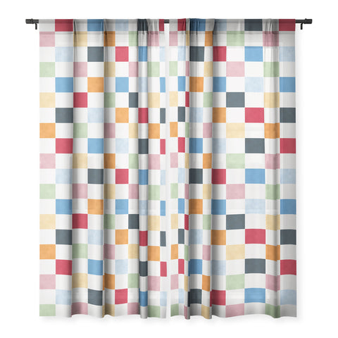 Avenie Modern Craft Harlequin Check I Sheer Non Repeat