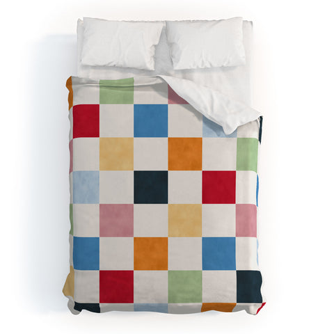 Avenie Modern Craft Harlequin Check I Duvet Cover