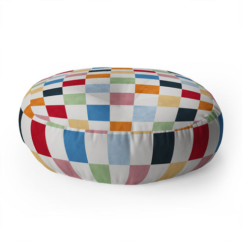 Avenie Modern Craft Harlequin Check I Floor Pillow Round