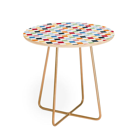 Avenie Modern Craft Harlequin Check I Round Side Table