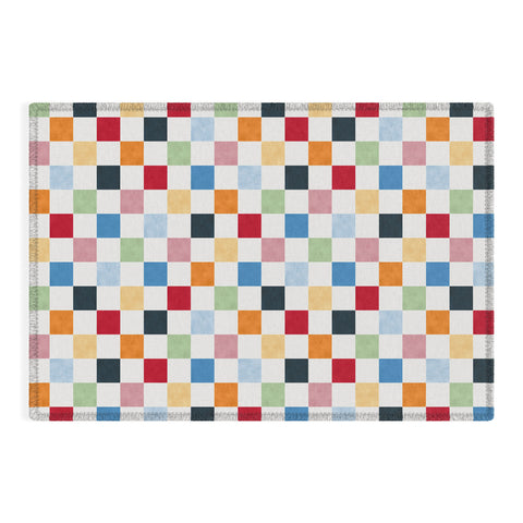 Avenie Modern Craft Harlequin Check I Outdoor Rug