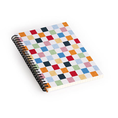 Avenie Modern Craft Harlequin Check I Spiral Notebook