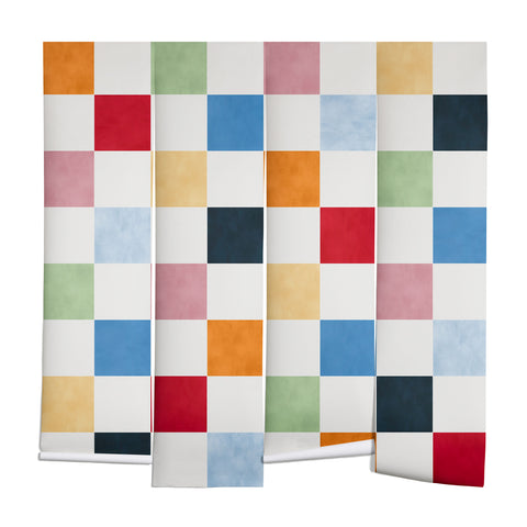 Avenie Modern Craft Harlequin Check I Wall Mural