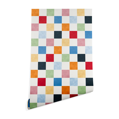 Avenie Modern Craft Harlequin Check I Wallpaper