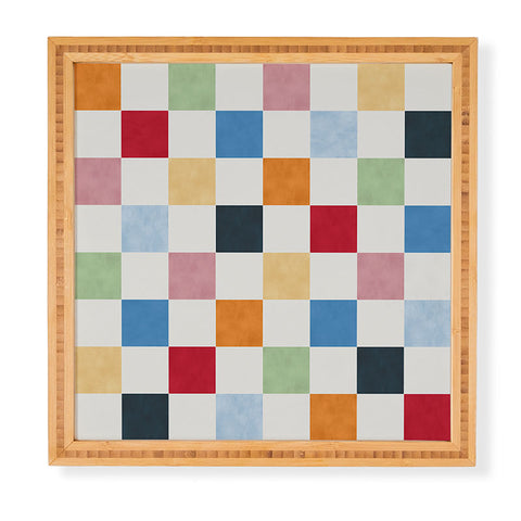 Avenie Modern Craft Harlequin Check I Framed Wall Art