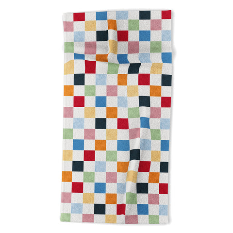 Avenie Modern Craft Harlequin Check I Beach Towel