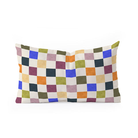 Avenie Modern Craft Harlequin Check Oblong Throw Pillow