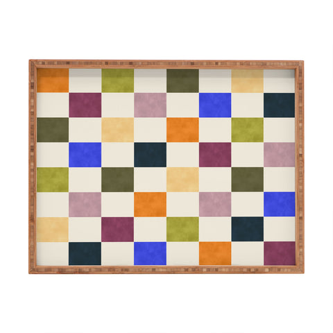 Avenie Modern Craft Harlequin Check Rectangular Tray