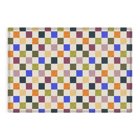 Avenie Modern Craft Harlequin Check Outdoor Rug