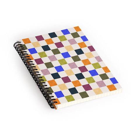 Avenie Modern Craft Harlequin Check Spiral Notebook