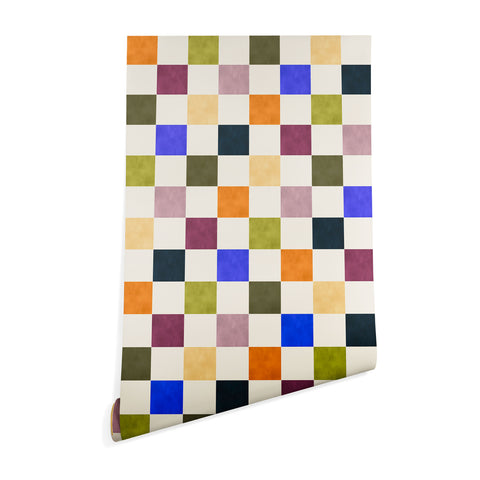 Avenie Modern Craft Harlequin Check Wallpaper
