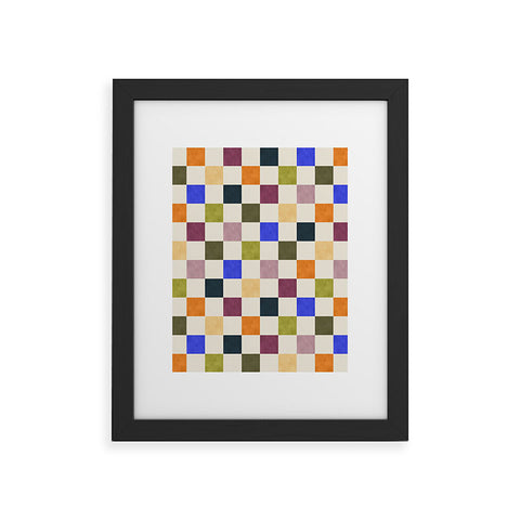 Avenie Modern Craft Harlequin Check Framed Art Print