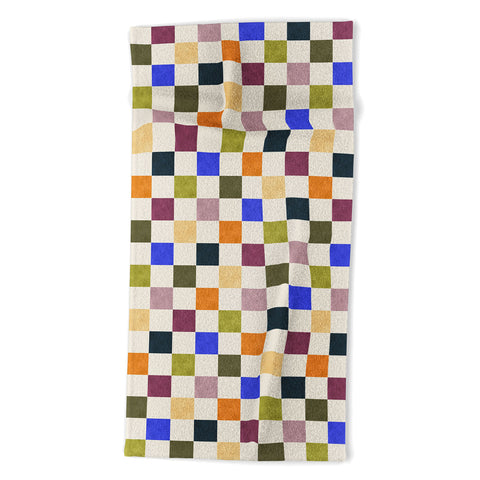 Avenie Modern Craft Harlequin Check Beach Towel