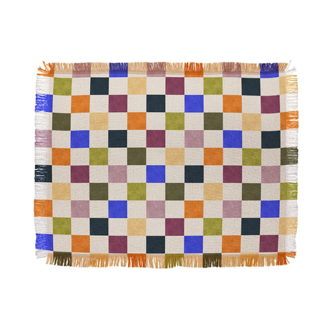 Avenie Modern Craft Harlequin Check Throw Blanket