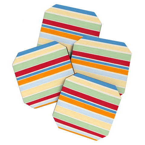 Avenie Modern Craft Roman Stripes Coaster Set
