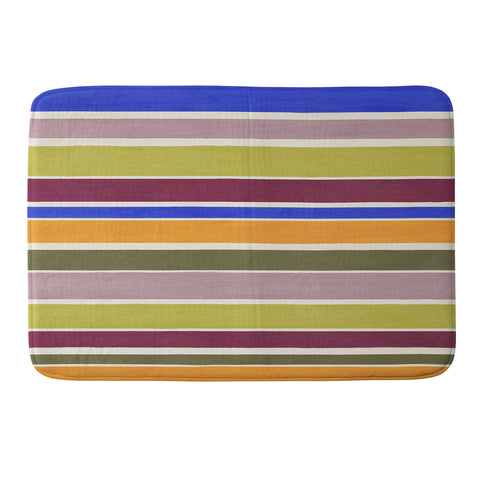 Avenie Modern Craft Roman Stripes I Memory Foam Bath Mat