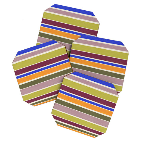 Avenie Modern Craft Roman Stripes I Coaster Set