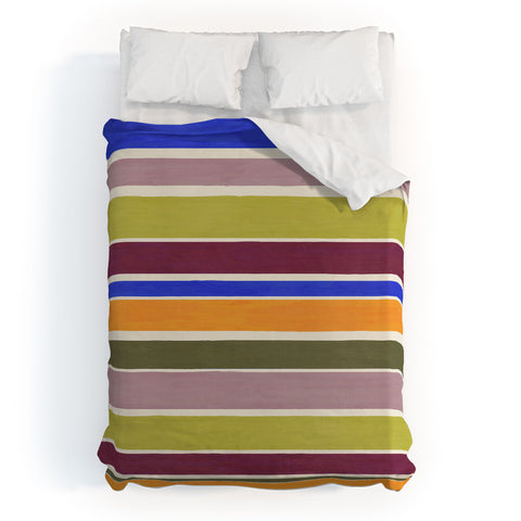 Avenie Modern Craft Roman Stripes I Duvet Cover