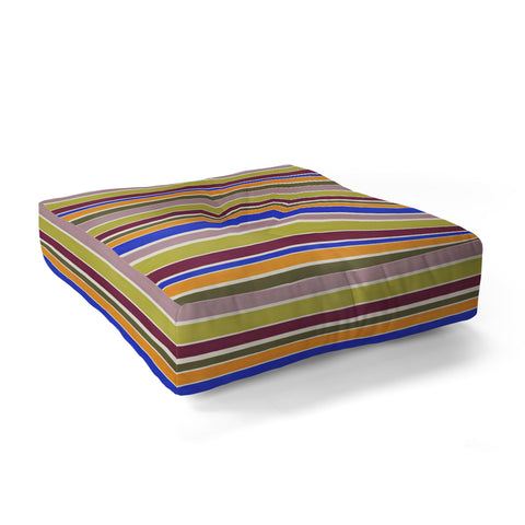 Avenie Modern Craft Roman Stripes I Floor Pillow Square