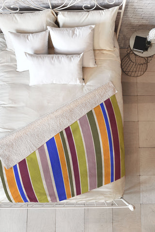Avenie Modern Craft Roman Stripes I Fleece Throw Blanket