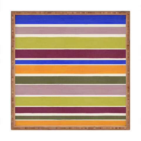 Avenie Modern Craft Roman Stripes I Square Tray