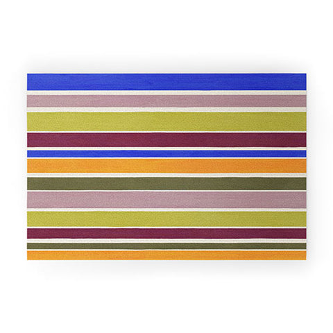 Avenie Modern Craft Roman Stripes I Welcome Mat