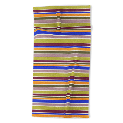 Avenie Modern Craft Roman Stripes I Beach Towel