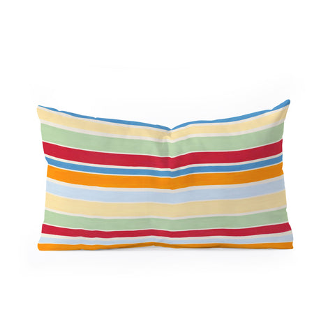 Avenie Modern Craft Roman Stripes Oblong Throw Pillow