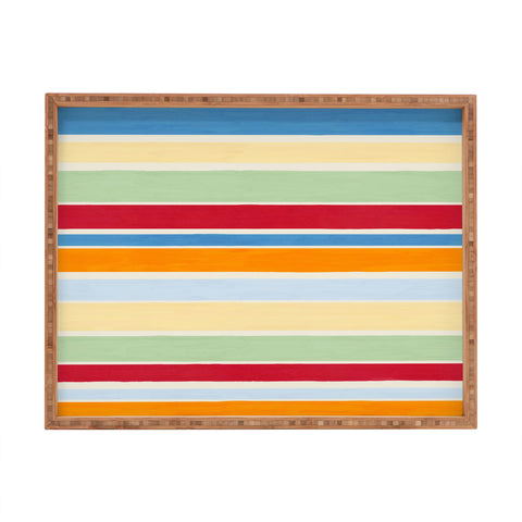 Avenie Modern Craft Roman Stripes Rectangular Tray