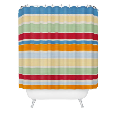 Avenie Modern Craft Roman Stripes Shower Curtain