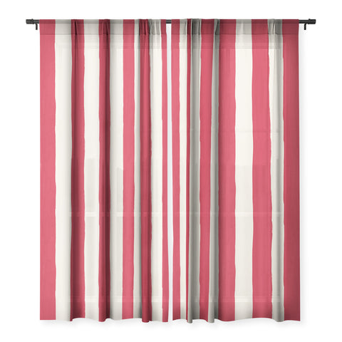 Avenie Modern Craft Spring Stripe Sheer Non Repeat