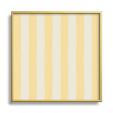 Avenie Modern Craft Spring Stripe I Square Metal Framed Art Print