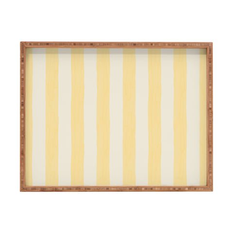 Avenie Modern Craft Spring Stripe I Rectangular Tray