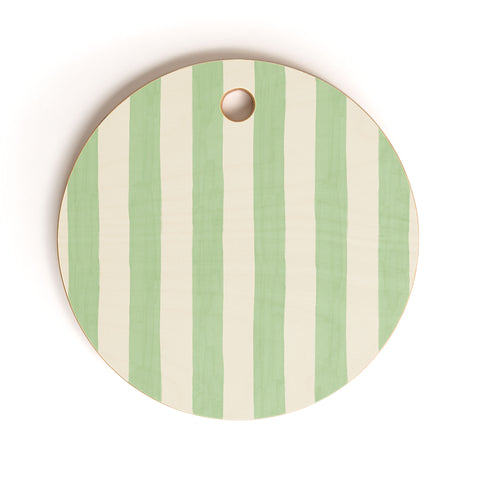 Avenie Modern Craft Spring Stripe II Cutting Board Round