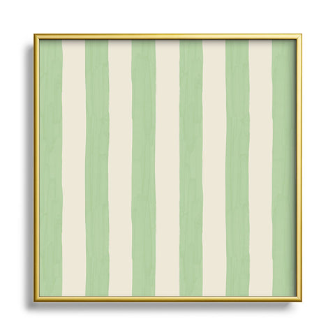 Avenie Modern Craft Spring Stripe II Square Metal Framed Art Print