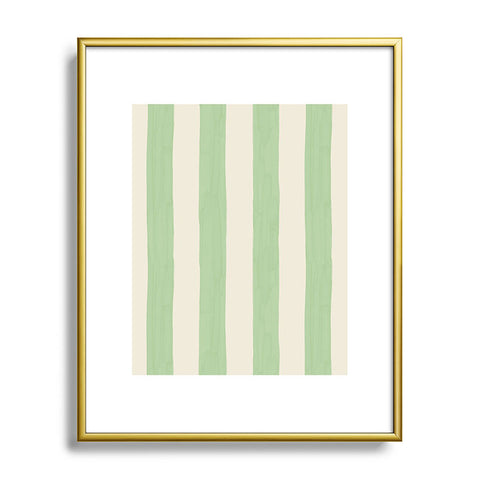 Avenie Modern Craft Spring Stripe II Metal Framed Art Print
