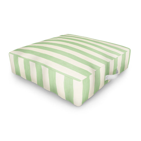 Avenie Modern Craft Spring Stripe II Outdoor Floor Cushion