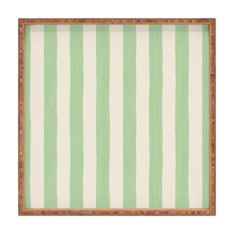 Avenie Modern Craft Spring Stripe II Square Tray