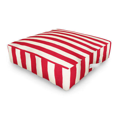 Avenie Modern Craft Spring Stripe Outdoor Floor Cushion