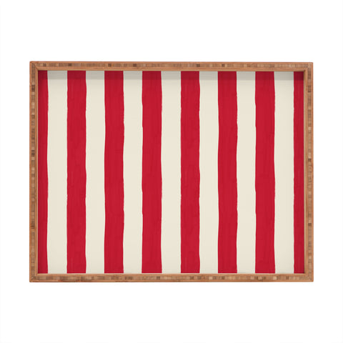 Avenie Modern Craft Spring Stripe Rectangular Tray