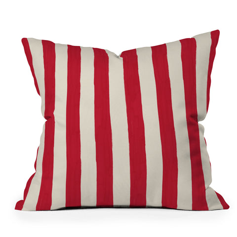 Avenie Modern Craft Spring Stripe Outdoor Throw Pillow