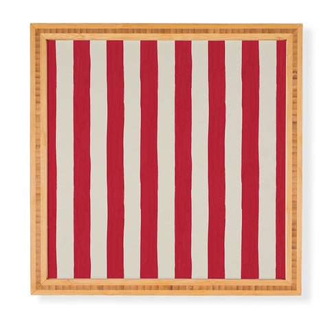 Avenie Modern Craft Spring Stripe Framed Wall Art