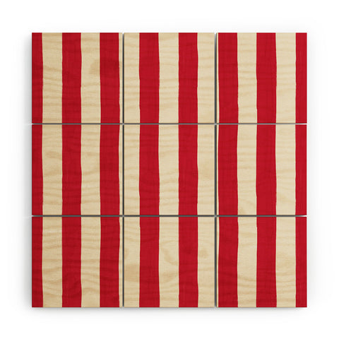 Avenie Modern Craft Spring Stripe Wood Wall Mural